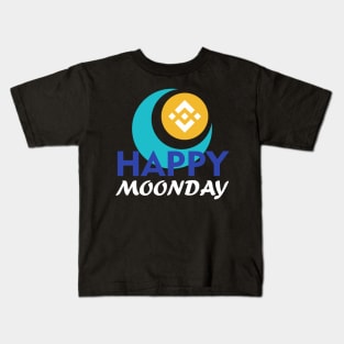 Happy Moonday Binance Coin Kids T-Shirt